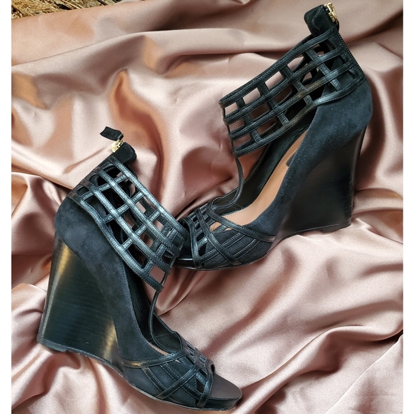 Derek Lam 'Beryl' Leather Wedge Sandal Wedges - Picture 4 of 14